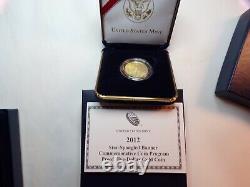 One 2012w Star Spangled Banner $5. Gold Commemorative Coin