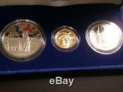 One Proof Set United States Liberty Coins 1986 3-coin with $5 gold coin