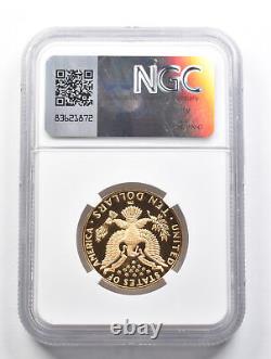 PF70 UCAM 1984-W $10 Olympic Torch Runners Gold Commemorative NGC 3431