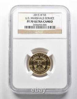 PF70 UCAM 2015-W $5 US Marshals Service Gold Commemorative NGC 2056
