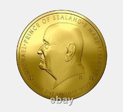 Prince Michael of Sealand 24K Gold-plated. 925 Silver Commemorative Coin