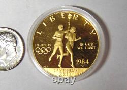 Proof 1984-W $10 Gold Olympic Coin 0.48375 oz of Gold Los Angeles Olympiad
