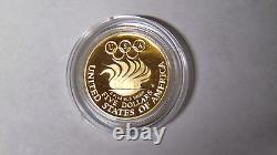 Proof 1988-W Olympic $5 Gold Commemorative 0.24187 oz Gold No Box or COA