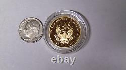 Proof 1992-W Olympic $5 Gold Commemorative 0.24187 oz Gold No Box or COA