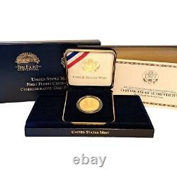 Proof Gold Ten Dollar Commemorative Coin with Certificate and Box in Velvet Case
