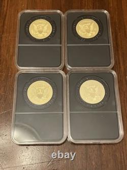Proud Patriots Donald Trump 2024 US Commemorative Coin 4 Coins 24k Gold Plated