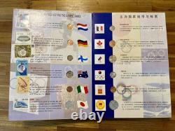 RARE 2008 Beijing Great Olympics Commemorative Book & Gold Display Plate Bundle