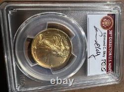 RARE 2016-W Gold Walking Liberty Half Dollar Moy Signed Coin PCGS SP70 50C