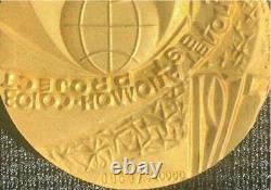 RARE. 999 1oz Fine Gold 1975 Apollo Soyuz USRR Commemorative Coin Medal Bullion