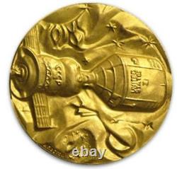RARE. 999 1oz Fine Gold 1975 Apollo Soyuz USRR Commemorative Coin Medal Bullion