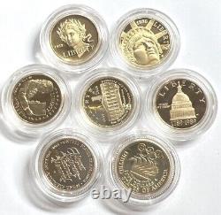 Random Year U. S. Mint Gold $5 Commem BU/Proof AGW. 24187 oz In Capsule Only