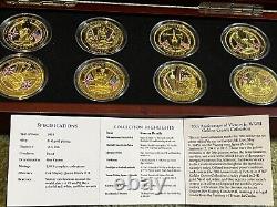 Rare Limited Ed WWII Victory 24k Gold Plated Proof 8 Coin Set Bradford Exchange