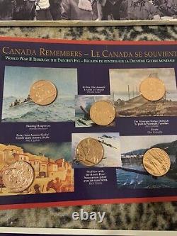 Remembrance Day Gold Plated Coin Set! Canada Remembers! Veterans Solider