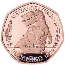 Royal Mint 2020 Dinosauria Gold Proof 50 Pence Full 3 Coin Collection with Coa