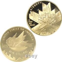 Salt Lake City Olympic Games Commemorative 2002 W Proof Gold $5 Coin