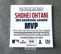 Shohei Ohtani 2023 American League MVP Commemorative Gold Coin (Medal)