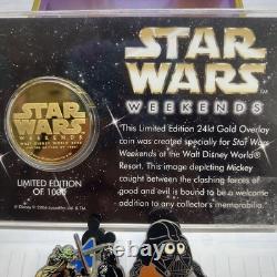 Star Wars Disney 24K Gold Medal Limited 1000 Coins Commemorative Pin Badge