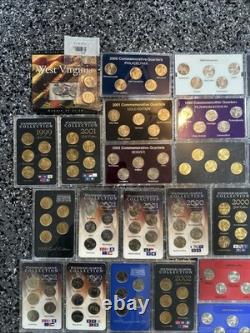 State Commemorative Quarters 1999-2002 Statehood Gold & Platinum Coins Lot Of 52