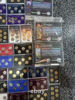 State Commemorative Quarters 1999-2002 Statehood Gold & Platinum Coins Lot Of 52