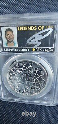 Stephen Curry Auto PSA 10 is PCGS PF70 Signed 2020 Silver HOF Commemorative