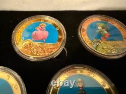 Super Mario Gold Plated Coin Collection Display Set 0187