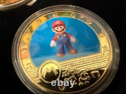 Super Mario Gold Plated Coin Collection Display Set 0187