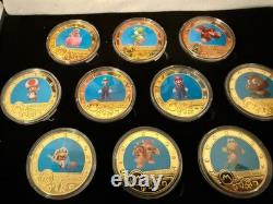 Super Mario Gold Plated Coin Collection Display Set 0187