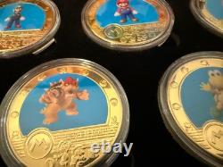 Super Mario Gold Plated Coin Collection Display Set 0187