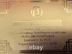 Super Mario Gold Plated Coin Collection Display Set 0187