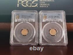 TWO (2) PCGS Certified 1917 McKinley GOLD $1 Commemorative Coins (CLEANED)