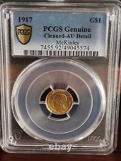TWO (2) PCGS Certified 1917 McKinley GOLD $1 Commemorative Coins (CLEANED)