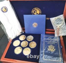 The Franklin Mint 24K Gold Coins Collectors' Set with Display Box & Fact Cards The Franklin Mint 24K Gold Coins Collectors' Set with Display Box & Fact Cards