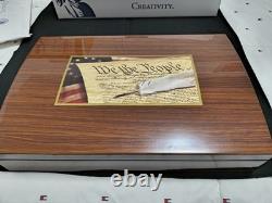 The Franklin Mint Founding Fathers Coin Collection 7-Piece 24-Karat Gold-Plate