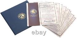 The Franklin Mint Founding Fathers Coin Collection 7-Piece 24-Karat Gold-Plate
