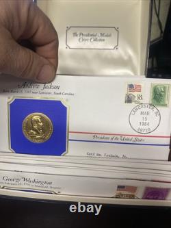 The Presidential Medals Cover Collection 24k Gold Plated Commemorative Coins 40