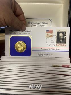 The Presidential Medals Cover Collection 24k Gold Plated Commemorative Coins 40