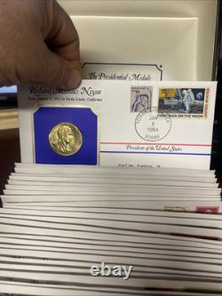 The Presidential Medals Cover Collection 24k Gold Plated Commemorative Coins 40