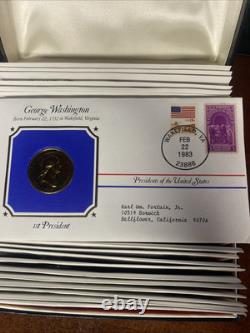The Presidential Medals Cover Collection 24k Gold Plated Commemorative Coins 40