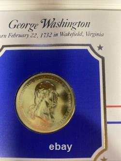 The Presidential Medals Cover Collection 24k Gold Plated Commemorative Coins 40