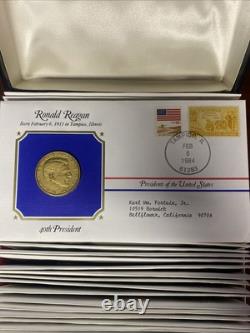 The Presidential Medals Cover Collection 24k Gold Plated Commemorative Coins 40