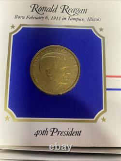 The Presidential Medals Cover Collection 24k Gold Plated Commemorative Coins 40