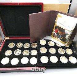 The Royal House Of Windsor Gold Plated Coin Collection Boxed coa x24 All Perfect