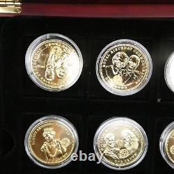 The Royal House Of Windsor Gold Plated Coin Collection Boxed coa x24 All Perfect