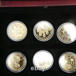 The Royal House Of Windsor Gold Plated Coin Collection Boxed coa x24 All Perfect