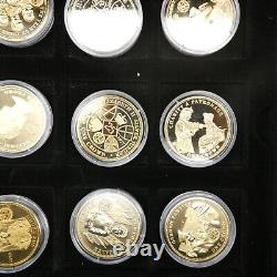 The Royal House Of Windsor Gold Plated Coin Collection Boxed coa x24 All Perfect