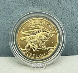 US 1995-W Gold $5 Commemorative XXVI Olympiad Stadium coin in original Capsule