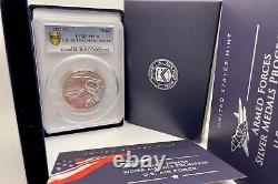 US Air Force 2021-P PCGS MS 70 2.5 oz SILVER Top Pop WithOGP GOLD SHIELD COIN