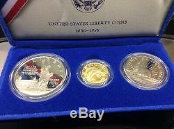 US LIBERTY 3 COIN SET. Mint fresh. 34 yrs ago. In my closet since