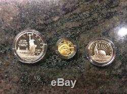 US LIBERTY 3 COIN SET. Mint fresh. 34 yrs ago. In my closet since