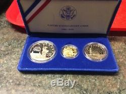 US LIBERTY 3 COIN SET. Mint fresh. 34 yrs ago. In my closet since